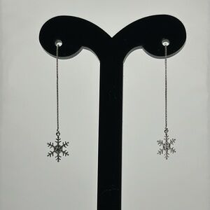 14k real solid white gold snowflake